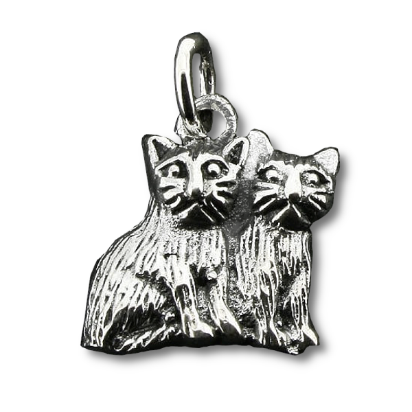 925 Sterling Silberanhänger - Katzen "Ina"