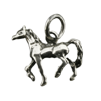 925 Sterling Silberanhänger - Pferd