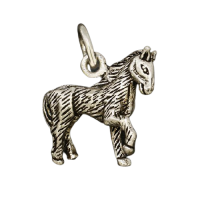 925 Sterling Silberanhänger - Pferd