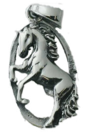 925 Sterling Silberanhänger - Pferd