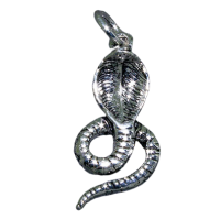 925 Sterling Silberanhänger - Cobra - Schlange