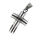 Stainless steel pendant - triple cross "Yamir"...