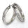 Stainless Steel Hoop Earrings with Zirconias 42 mm