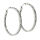 Stainless Steel Hoop Earrings with Zirconias 42 mm Steel