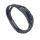 Lederarmband geflochten mit Edelstahlverschluss und Gravurplatte Schwarz
