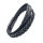 Lederarmband geflochten mit Edelstahlverschluss und Gravurplatte Schwarz