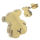 Stainless Steel Ear Studs - Teddy Bear PVD-Gold