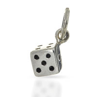 925 Sterling Silberanhänger - Würfel