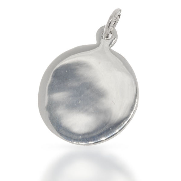 925 Sterling Silberanhänger - Gravurplatte rund 15 mm 1,7 g