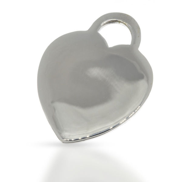 925 Sterling Silber Gravurplatte Herz "Djude"