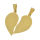 Edelstahlanhänger - geteiltes Herz - beidseitig poliert PVD-Gold