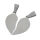 Stainless Steel Pendant – Small Split Heart, Polished on Both Sides