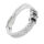 Lederarmband mit Edelstahlelementen - weiss