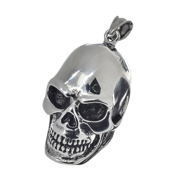 Edelstahlanhänger - Totenkopf Poliert