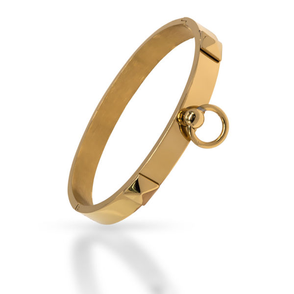Edelstahlarmreifen - Story of O - PVD-Gold - 8mm