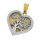 Stainless steel pendant - heart with tree PVD rose gold -...