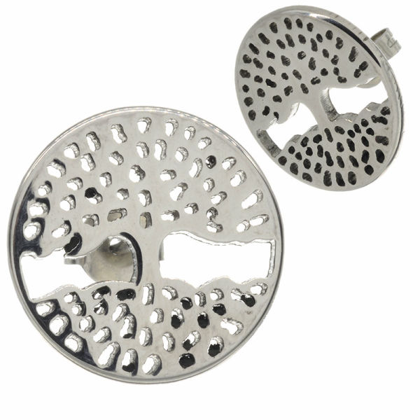 Edelstahlohrstecker - Lebensbaum