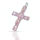925 Sterling Silberanhänger - Kreuz mit Steinen Rosa...