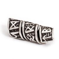 925 Sterling Silber - Bartperle - Futhark Runen