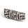 925 Sterling Silber - Bartperle - Futhark Runen