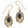 Bronzeohrringe Onyx