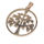 Stainless steel pendant - World tree PVD rose gold