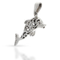 925 Sterling Silberanhänger - Fisch