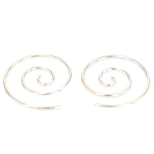 Silberohrhänger Spirale