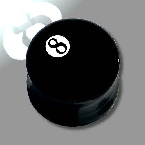 Tunnel Picture-Plug 6-16 mm - Eight Ball 6 mm
