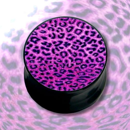 Tunnel Picture-Plug 6-16 mm - Pink Leopard 16 mm