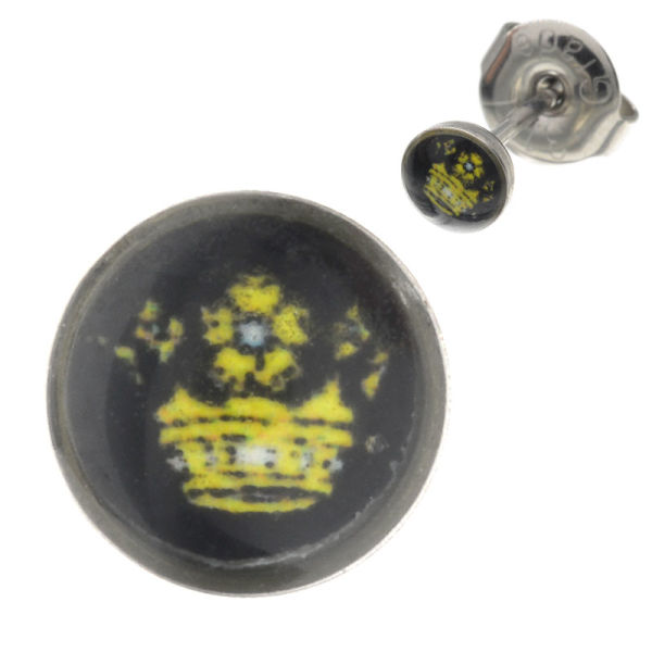 Edelstahlohrstecker - Krone