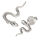 Silver Stud Earrings - Snake