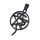 Edelstahlanhänger - Pentagramm mit Schlange schwarz