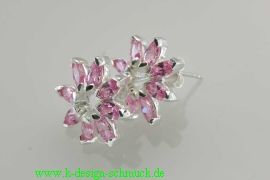 Silberohrringe rosa