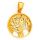 Stainless steel pendant - Yggdrasil PVD gold