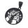 Stainless steel pendant - Yggdrasil PVD black