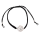 Stoffarmband mit 925 Sterling Silberanhänger - Blume