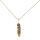 Bronze Pendant – Slim Feather with Long Loop Bail