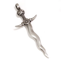 Zinnanhänger Schwert mit Pentagramm