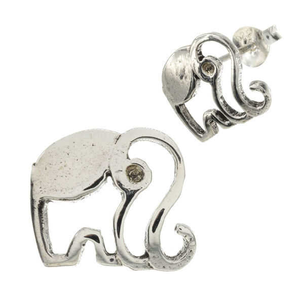 Silberohrstecker - Elefant