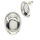 Silver Stud Earrings - Oval