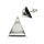 Ohrstecker 925er Sterling Silber - Dreieck 11 - 17 mm