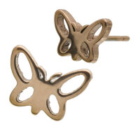 Stainless steel ear stud butterfly