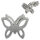 Stainless steel ear stud butterfly