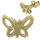 Stainless steel ear stud butterfly