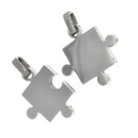 Stainless Steel Pendant Puzzle Polished Medium Size