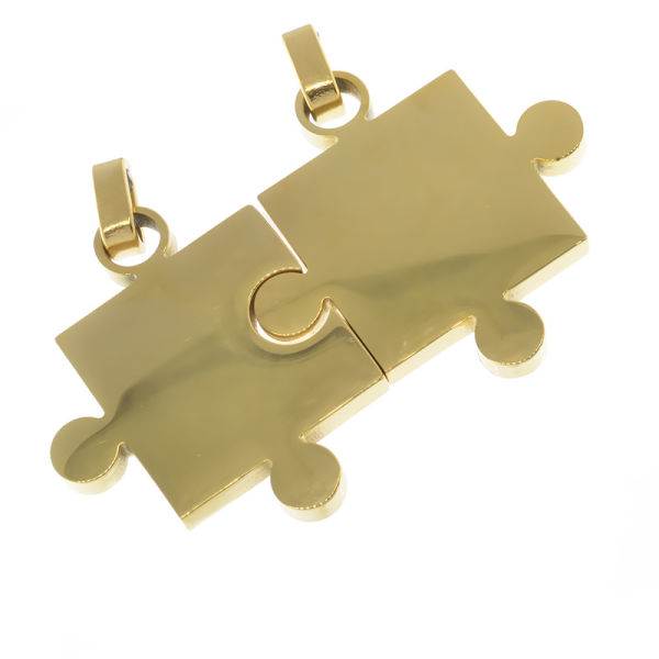 Stainless steel pendant puzzle PVD - Gold