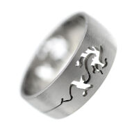 Stainless steel ring - tribal dragon 58 (18,4 Ø) 08 US