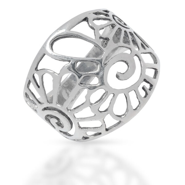 925 Sterling Silberring - Blumen