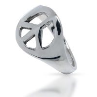 925 Sterling Silberring - Peace